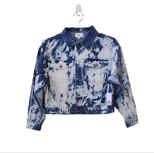 BP. Blue Bleached Wash Denim Jacket Size XS